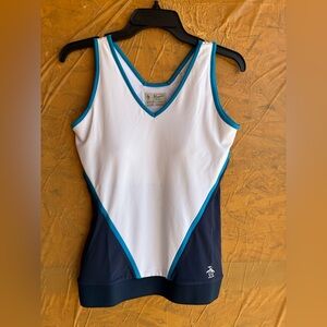 NWOT Original Penguin Color Block Tennis/Pickleball Tank with Built-in Bra XS